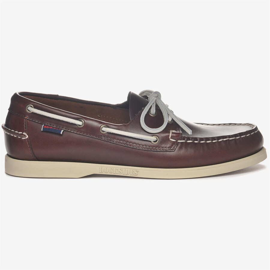 docksides portland waxed brown-white