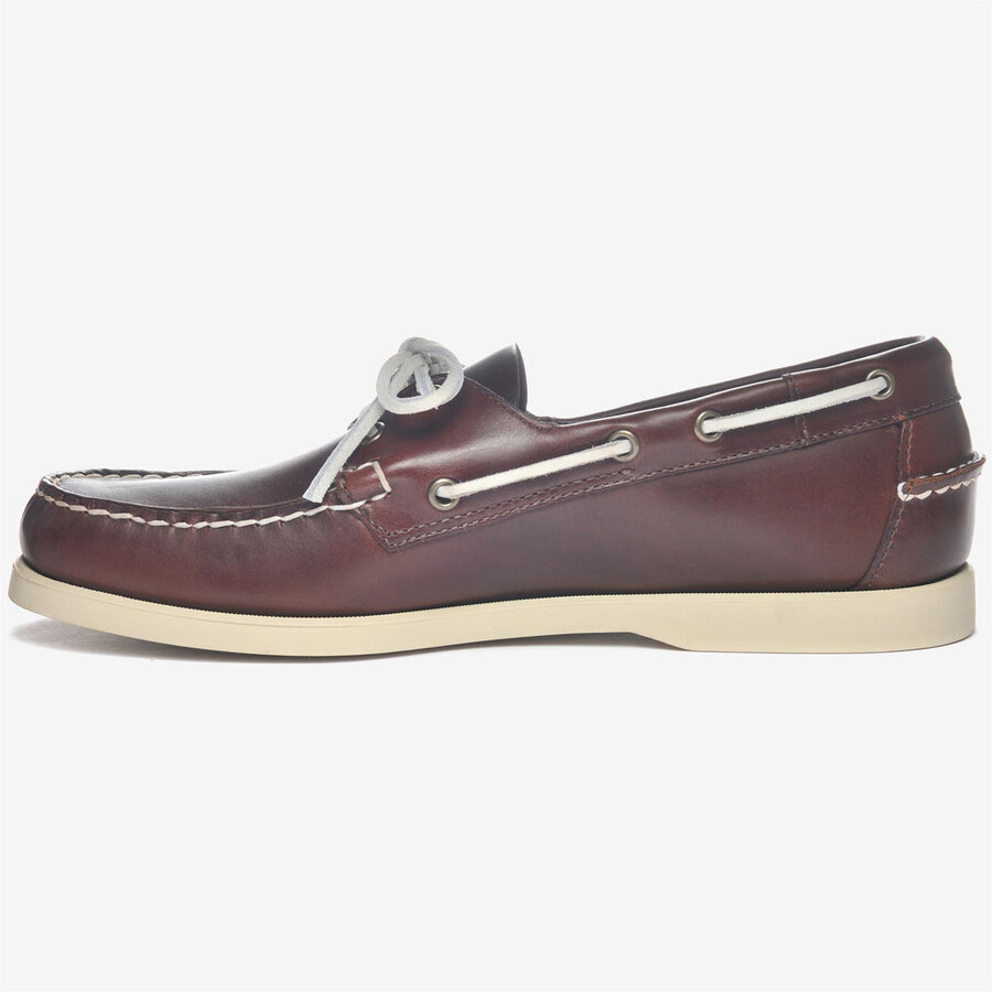 docksides portland waxed brown-white