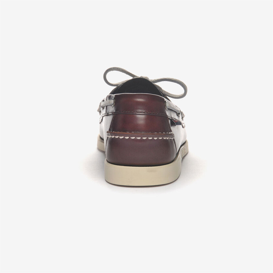 docksides portland waxed brown-white