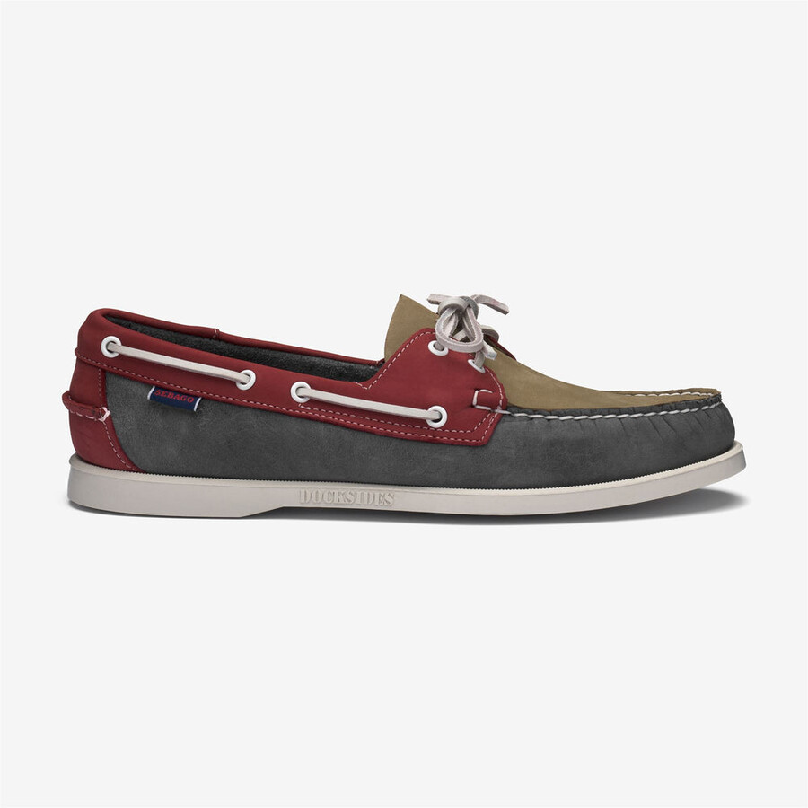 portland spinnaker nubuck lt grey-smoke-red