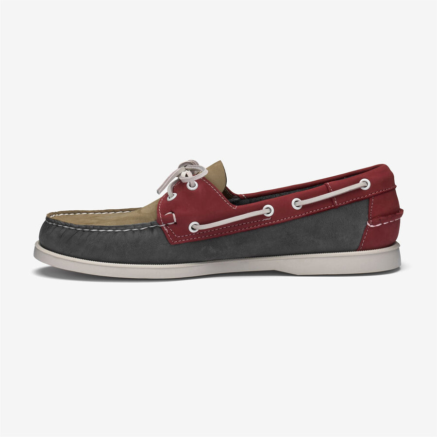 portland spinnaker nubuck lt grey-smoke-red