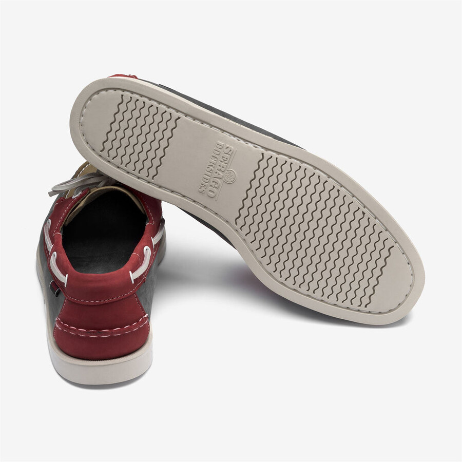 portland spinnaker nubuck lt grey-smoke-red