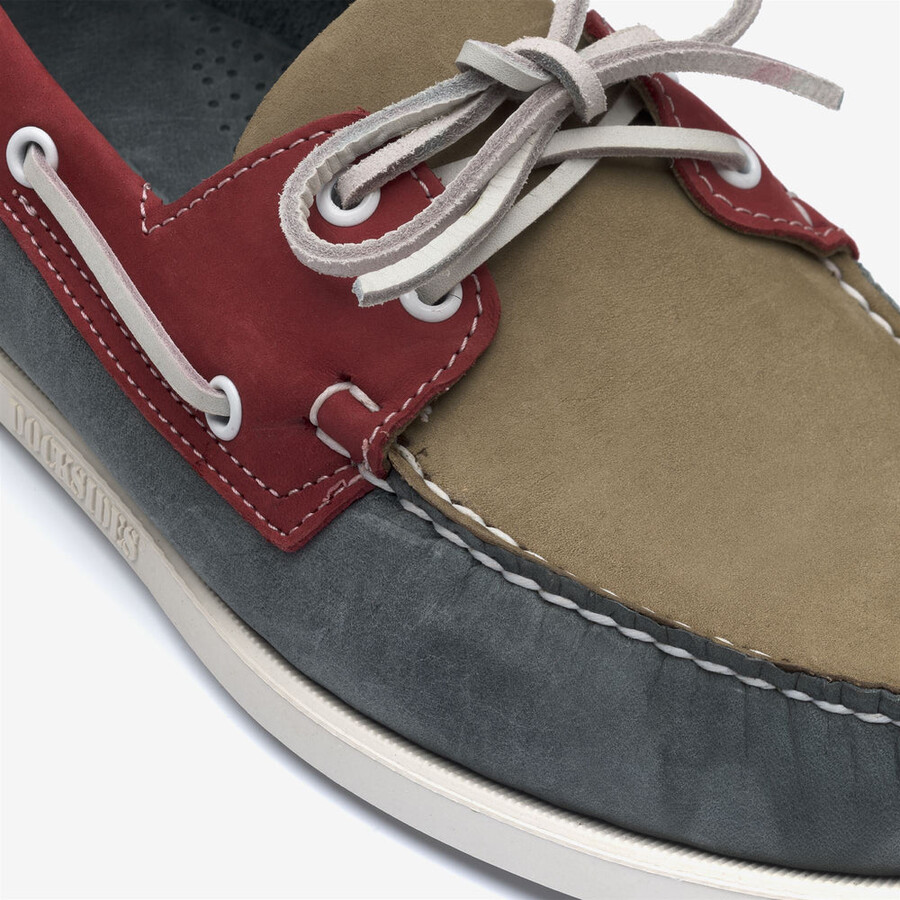 portland spinnaker nubuck lt grey-smoke-red