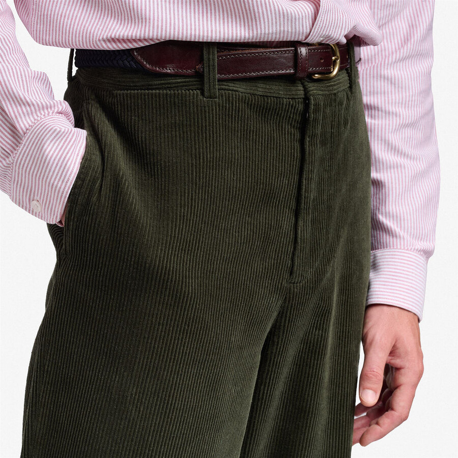 rendon corduroy green black forest